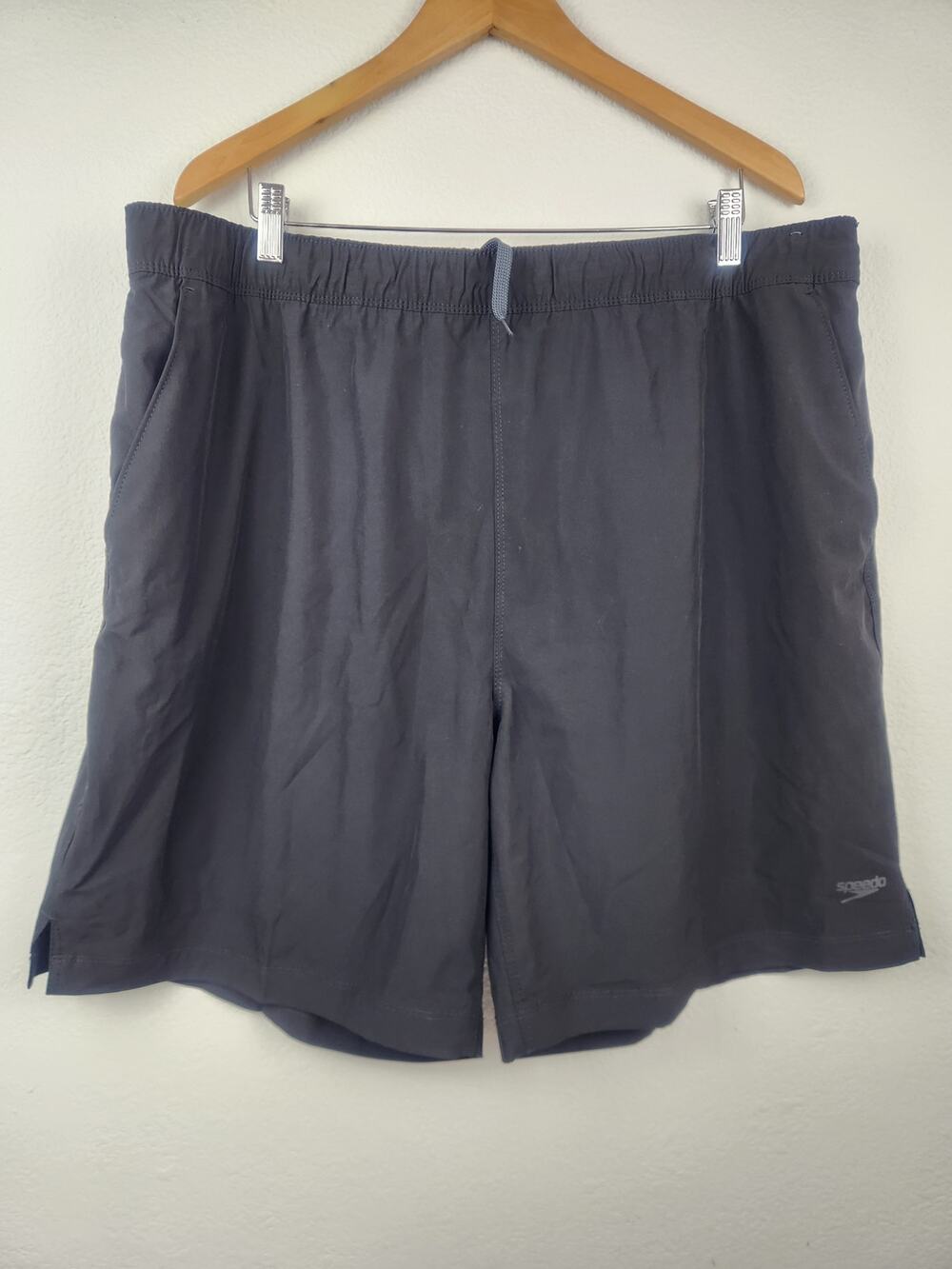Speedo Men's Swim Trunks Boardshorts Black Size XXL 8" Inseam Pockets